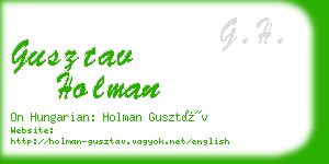 gusztav holman business card